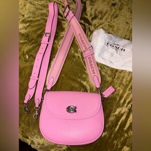 Coach Willow Pebbled Leather Saddle Bag
